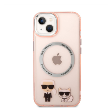 Karl Lagerfeld and Choupette MagSafe hátlap tok Apple iPhone 14 Plus, rózsaszín (KLHMP14MHKCP) tok és táska