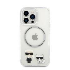 Karl Lagerfeld and Choupette MagSafe hátlap tok Apple iPhone 14 Pro, átlátszó tok és táska