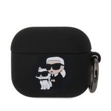 Karl Lagerfeld Apple Airpods 3 KARL LAGERFELD KLA3RUNKC Liquid Silicon Tartó - Fekete audió kellék