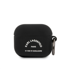 Karl Lagerfeld Apple Airpods 3 KARL LAGERFELD KLACA3SILRSGBK Liquid Silicon Tartó - Fekete tok és táska