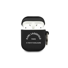 Karl Lagerfeld Apple Airpods szililkon tok, fekete, KLACA2SILRSGBK (122836) audió kellék