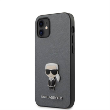 Karl Lagerfeld Apple iPhone 12 Mini KARL LAGERFELD KLHCP12SIKMSSL Hátlap - Ezüst tok és táska