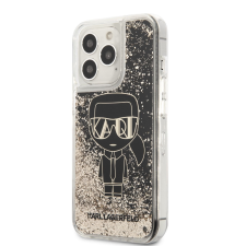 Karl Lagerfeld Apple iPhone 13 Pro KARL LAGERFELD KLHCP13LLGGKBK Liquid TPU Hátlap - Fekete tok és táska