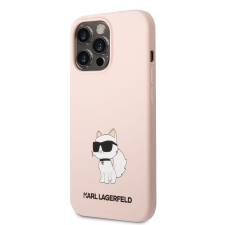Karl Lagerfeld Apple iPhone 13 Pro KARL LAGERFELD KLHCP13LSNCHBCP Liquid Hátlap - Rózsaszín tok és táska