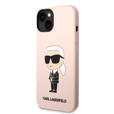 Karl Lagerfeld Apple iPhone 14 KARL LAGERFELD KLHCP14SSNIKBCP Liquid Hátlap - Rózsaszín tok és táska