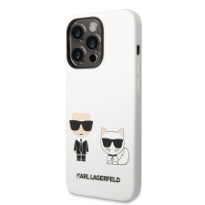 Karl Lagerfeld Apple iPhone 14 KARL LAGERFELD KLHCP14SSSKCW Liquid Silicon Hátlap - Fehér tok és táska