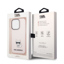 Karl Lagerfeld Apple iPhone 14 Pro KARL LAGERFELD KLHCP14LCTTRI TPU Hátlap - Rózsaszín tok és táska