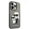 Karl Lagerfeld Apple iPhone 14 Pro KARL LAGERFELD KLHCP14LHNKCTGK Glitter Hátlap - Fekete