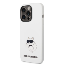 Karl Lagerfeld Apple iPhone 14 Pro KARL LAGERFELD KLHCP14LSNCHBCH Liquid Hátlap - Fehér tok és táska
