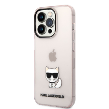 Karl Lagerfeld Apple iPhone 14 Pro Max KARL LAGERFELD KLHCP14XCTTRI TPU Hátlap - Rózsaszín tok és táska