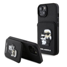Karl Lagerfeld Apple iPhone 15 KARL LAGERFELD KLHCP15SSAKCSCK Hátlap - Fekete tok és táska