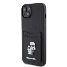 Karl Lagerfeld Apple iPhone 15 KARL LAGERFELD KLHCP15SSAPKCNPK Hátlap - Fekete tok és táska