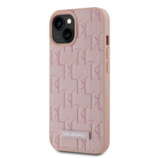 Karl Lagerfeld Apple iPhone 15 KARL LAGERFELD KLHMP15SPKHPORPP Magsafe Hátlap - Rózsaszín tok és táska
