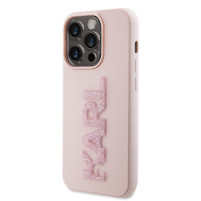 Karl Lagerfeld Apple iPhone 15 Pro KARL LAGERFELD KLHCP15L3DMBKCP Glitter Hátlap - Rózsaszín tok és táska