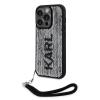 Karl Lagerfeld Apple iPhone 15 Pro KARL LAGERFELD KLHCP15LPSQRKS Reversible Hátlap - Fekete/Ezüst