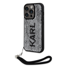 Karl Lagerfeld Apple iPhone 15 Pro KARL LAGERFELD KLHCP15LPSQRKS Reversible Hátlap - Fekete/Ezüst tok és táska