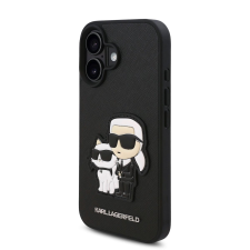 Karl Lagerfeld Apple iPhone 16 Pro KARL LAGERFELD KLHCP16LSANKCPK Hátlap - Fekete tok és táska