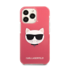 Karl Lagerfeld Choupette Head TPE szilikon hátlap tok Apple iPhone 13 Pro Max, rózsaszín