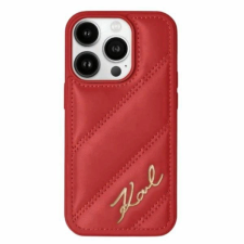 Karl Lagerfeld Diagonal Quilted Script tok iPhone 15 Pro Max - piros tok és táska
