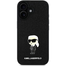 Karl Lagerfeld Fixed Glitter Metal Ikonik iPhone 16 fekete tok tok és táska