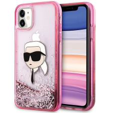 Karl Lagerfeld Glitter Karl Head tok iPhone 11/XR - rózsaszín tok és táska