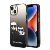 Karl Lagerfeld Gradient Ikonik Karl &amp; Choupette Apple iPhone 14 Plus hátlap tok, fekete