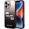 Karl Lagerfeld Gradient Ikonik Karl & Choupette Apple iPhone 14 Pro hátlap tok, fekete (KLD1167)