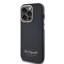 Karl Lagerfeld Grained PU Hotel RSG hátlaptok iPhone 14 Pro Max fekete tok és táska