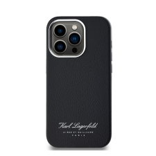 Karl Lagerfeld Grained PU Hotel RSG iPhone 14 Pro hátlap tok, fekete tok és táska