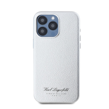 Karl Lagerfeld Grained PU Hotel RSG iPhone 15 Pro hátlap tok, szürke tok és táska