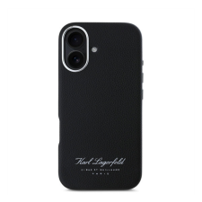 Karl Lagerfeld Grained PU Hotel RSG iPhone 16 hátlap tok, fekete tok és táska