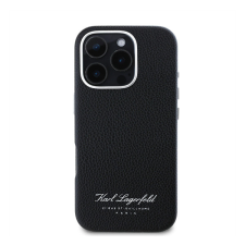 Karl Lagerfeld Grained PU Hotel RSG iPhone 16 Pro Max hátlap tok, fekete tok és táska