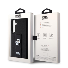 Karl Lagerfeld Gripstand Saffiano Samsung Galaxy S24+ Tok - Fekete (KLHCS24MGSAKCPK) tok és táska