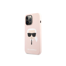 Karl Lagerfeld Head Liquid Apple iPhone 13 Pro Max Szilikon Tok - Rózsaszín/Mintás tok és táska