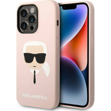 Karl Lagerfeld Head Liquid szilikon hátlap tok Apple iPhone 14 Pro, rószaszín (KLD1074) tok és táska