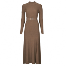 Karl Lagerfeld Hosszú ruhák LSLV BUCKLE BELT KNIT DRESS Bézs EU XL női ruha