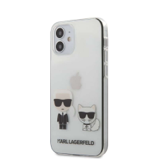 Karl Lagerfeld Ikonik + Choupette - iPhone 12 Mini telefontok átlátszó tok és táska