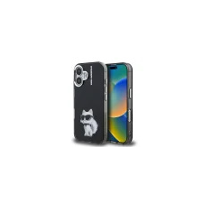 Karl Lagerfeld IML Aquarelle Choupette iPhone 16 hátlap tok, fekete tok és táska