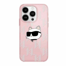 Karl Lagerfeld IML Choupette Head & Monogram tok iPhone 13 / 13 Pro - rózsaszín tok és táska