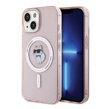 Karl Lagerfeld IML Choupette MagSafe Apple iPhone 15 hátlap tok, rózsaszín tok és táska