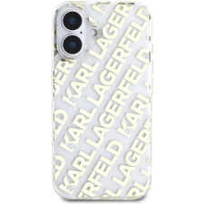Karl Lagerfeld IML Electroplated Repeated Logo iPhone 16 Gold tok (KLHCP16SHKFOEMD) tok és táska
