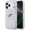Karl Lagerfeld IML Glitter Karl &amp; Choupette Heads Logo Apple iPhone 17 Pro MagSafe kompatibilis hátlap tok, csillámos, lila