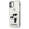 Karl Lagerfeld IML Glitter Karl and Choupette NFT hátlap tok Apple iPhone 11, átlátszó