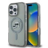 Karl Lagerfeld IML K&amp;CH Heads Metal Frame MagSafe tok iPhone 16 Pro készülékhez fekete