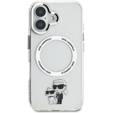 Karl Lagerfeld IML Karl and Choupette MagSafe iPhone 16 Plus átlátszó tok (KLHMP16MHNKCIT) tok és táska