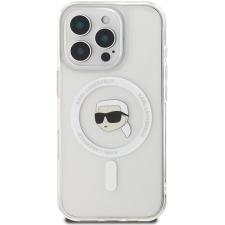 Karl Lagerfeld IML Karl Head Metal Frame MagSafe iPhone 16 Pro átlátszó tok tok és táska