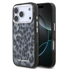 Karl Lagerfeld IML Leopard MagSafe tok iPhone 17 Pro készülékhez szürke tok és táska