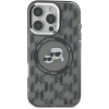 Karl Lagerfeld IML Monogram K&CH Heads iPhone 16 Pro Max MagSafe fekete tok