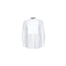 Karl Lagerfeld Ingek / Blúzok KL MONOGRAM LACE BIB SHIRT Fehér DE 36