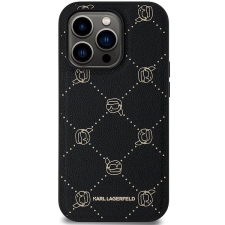 Karl Lagerfeld Karl Heads Pattern iPhone 14 Pro Max MagSafe fekete PU tok tok és táska